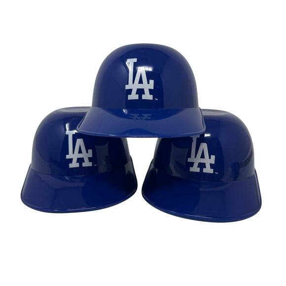LA Dodgers 7”x5” Small Baseball Helmet Ice Cream Bowl Lot 3 Blue White Kids MLB - Picture 1 of 10